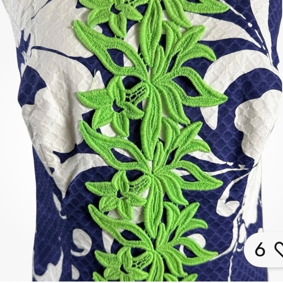 Lilly Pulitzer Blue and Green Floral Mini Dress - Picture 2 of 5